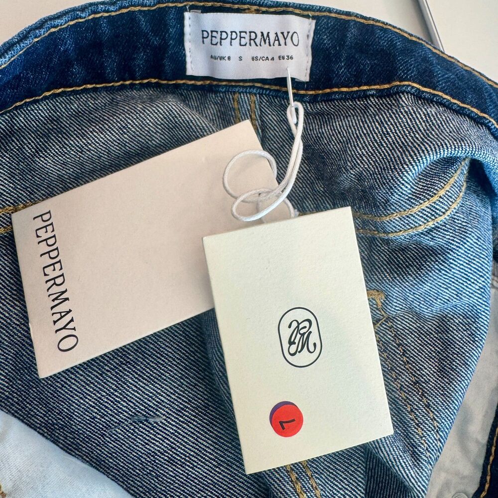 PepperMayo Keanna Low Rise Denim Jeans - Washed Denim - Size 4 - NEW w Tags - Picture 5 of 5